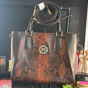 Metrocity 2way Snake Print Tote